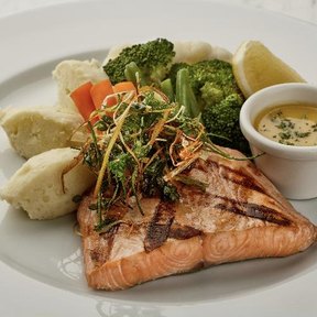 Sheet-pan salmon with broccoli